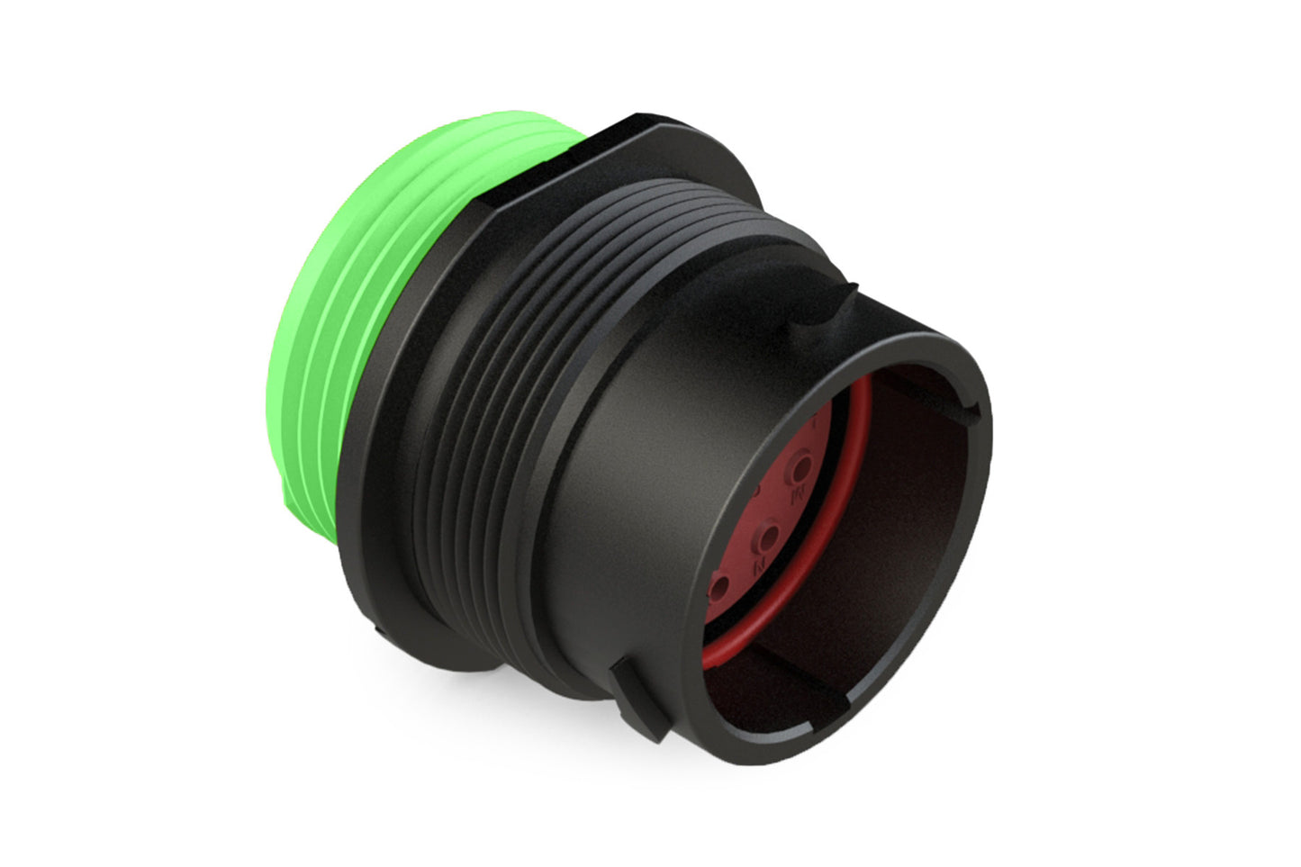 AHDP04-18-14PN-WTA 14 Position Receptacle, Pin, Shell Size 18, Normal Diameter Seal (Green Adapter), Wide Thread Adapter. HDP24-18-14PN-L024