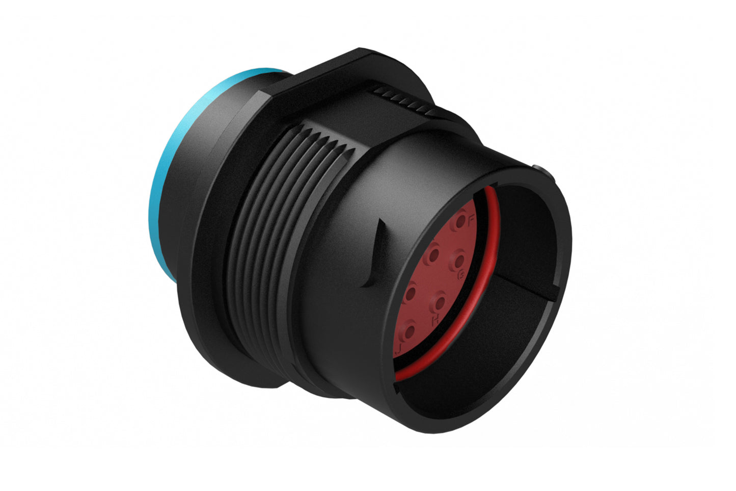 AHDP04-18-14PR-SRA 14 Position Receptacle, Pin, Shell Size 18, Reduced Diameter Seal (Blue Adapter), Smooth Ring Adapter. HDP24-18-14PE