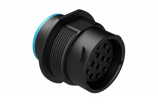 AHDP04-18-14SR-SRA 14 Position Receptacle, Socket, Shell Size 18, Reduced Diameter Seal (Blue Adapter), Smooth Ring Adapter. HDP24-18-14SE