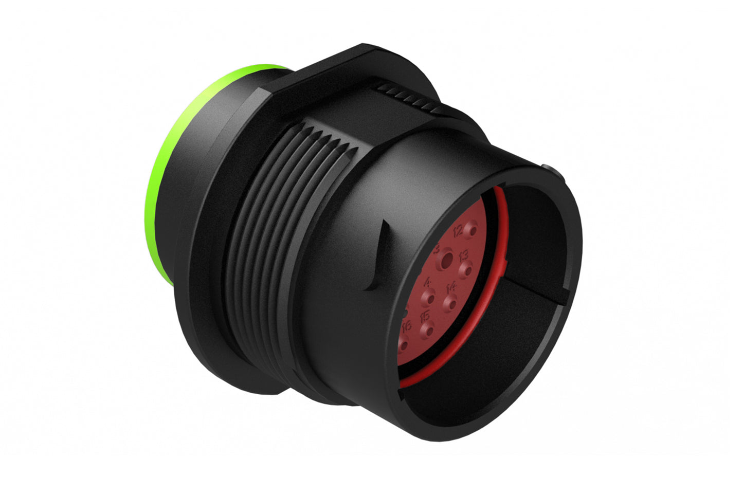 AHDP04-18-20PN-SRA 20 Position Receptacle, Pin, Shell Size 18, Normal Diameter Seal (Green Adapter), Smooth Ring Adapter. HDP24-18-20PN