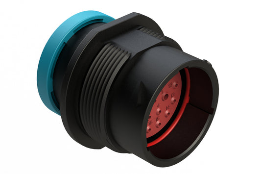 AHDP04-18-20PR-BRA 20 Position Receptacle, Pin, Shell Size 18, Reduced Diameter Seal (Blue Adapter), Backshell Ring Adapter. HDP24-18-20PE-L017