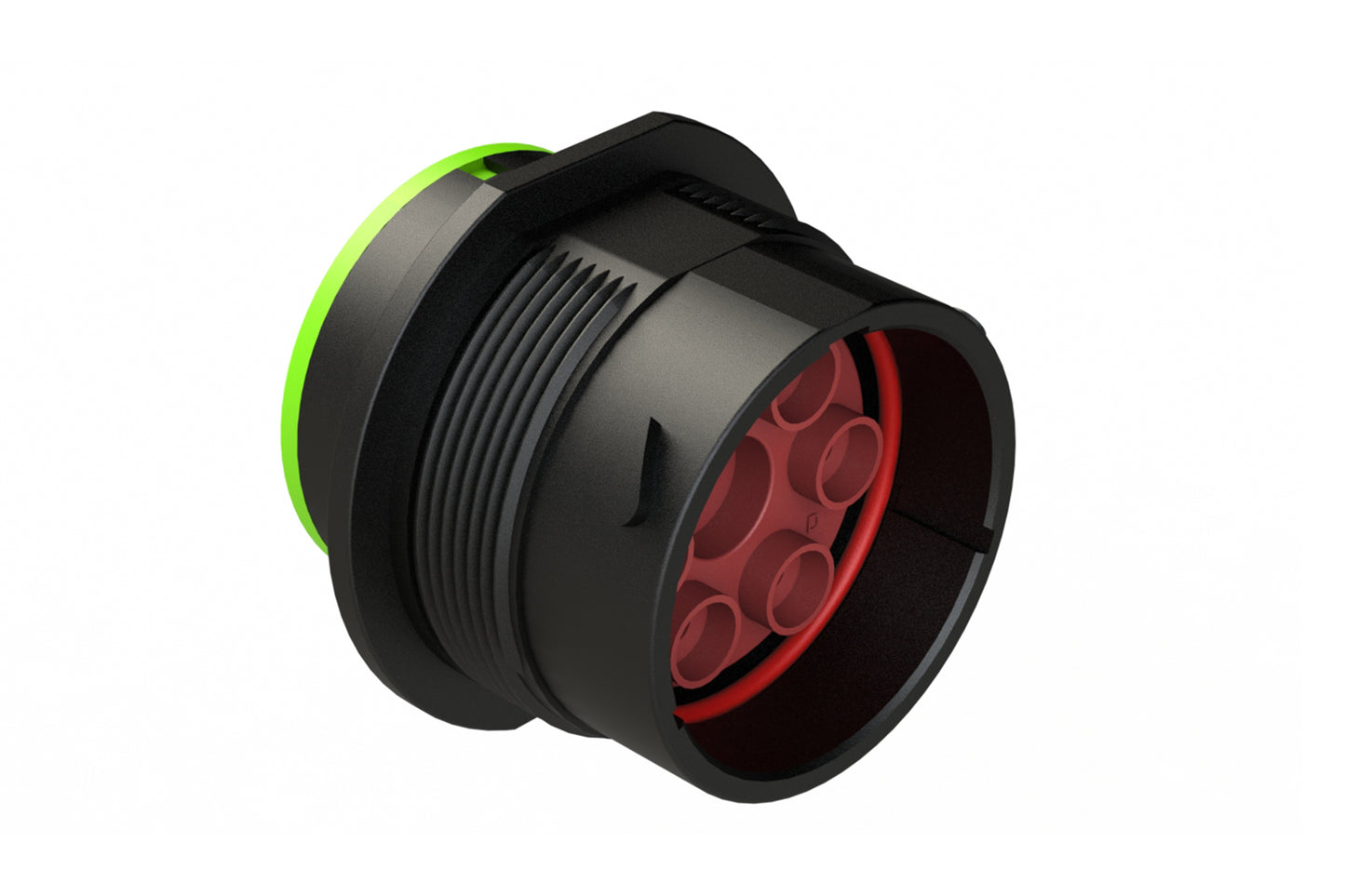 AHDP04-24-07PN-SRA 7 Position Receptacle, Pin, Shell Size 24, Normal Diameter Seal (Green Adapter), Smooth Ring Adapter