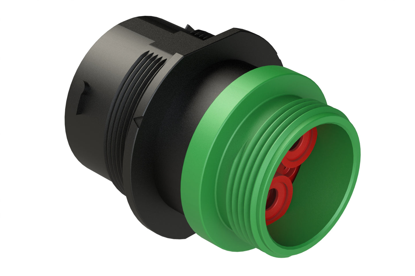 AHDP04-24-07PN-STACL22 7 Position Receptacle, Pin, Shell Size 24, Normal Diameter Seal (Green Adapter), CL22, Small Thread Adapter