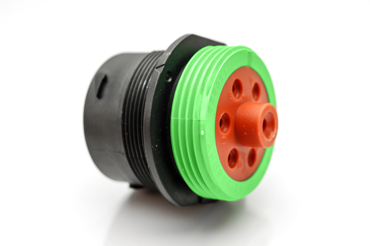 AHDP04-24-07PN-WTA 7 Position Receptacle, Pin, Shell Size 24, Normal Diameter Seal (Green Adapter), Wide Thread Adapter