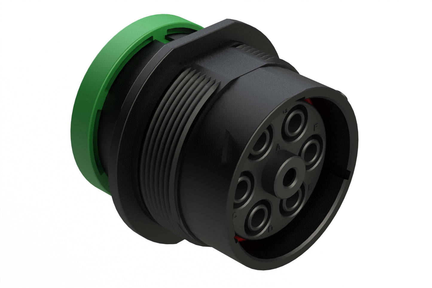 AHDP04-24-07SN-BRA 7 Position Receptacle, Socket, Shell Size 24, Normal Diameter Seal (Green Adapter), Backshell Ring Adapter