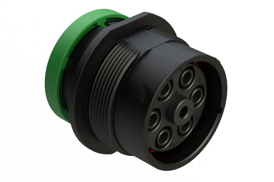 AHDP04-24-07SN-BRA 7 Position Receptacle, Socket, Shell Size 24, Normal Diameter Seal (Green Adapter), Backshell Ring Adapter