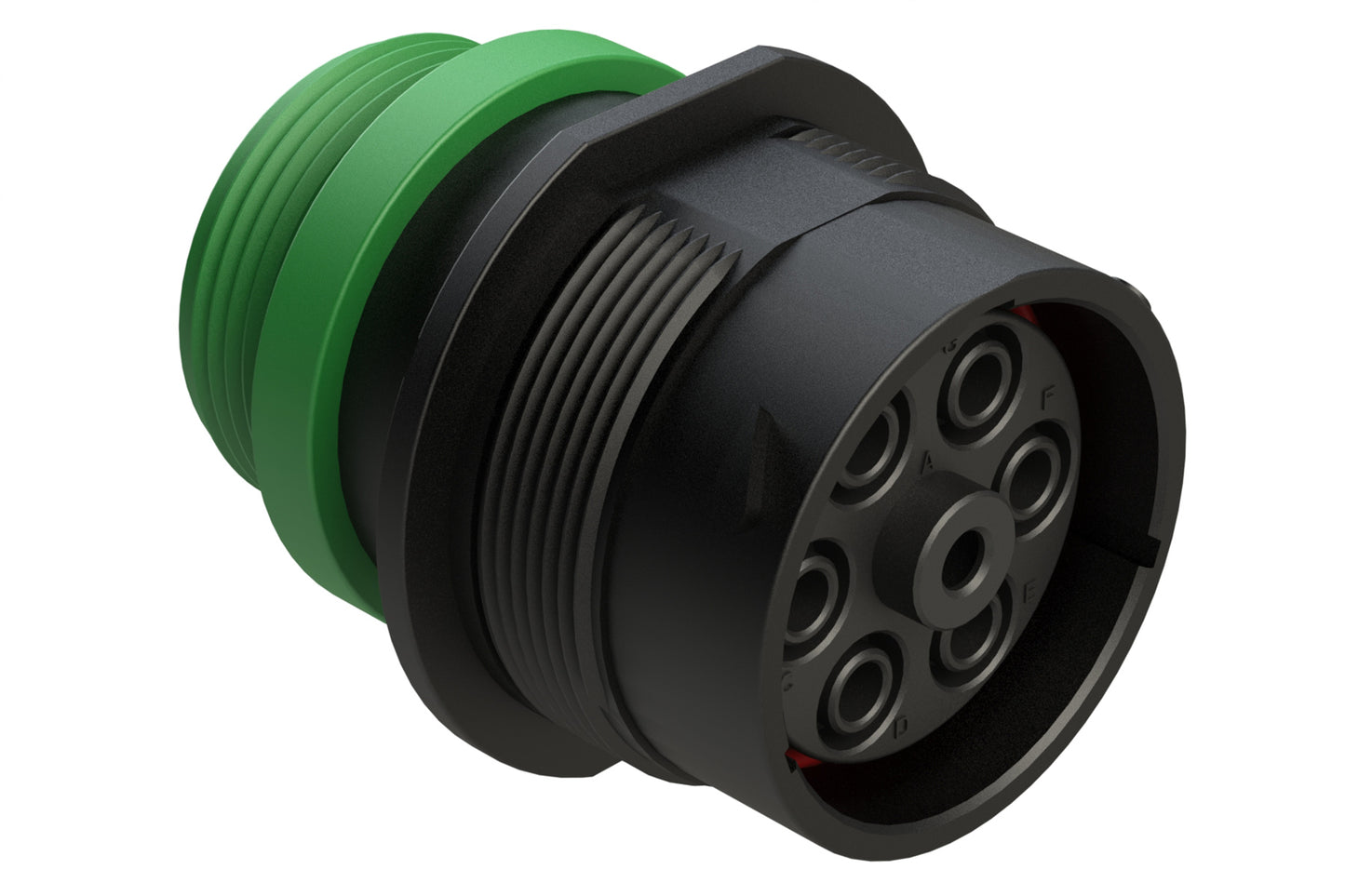 AHDP04-24-07SN-STA 7 Position Receptacle, Socket, Shell Size 24, Normal Diameter Seal (Green Adapter), Small Thread Adapter