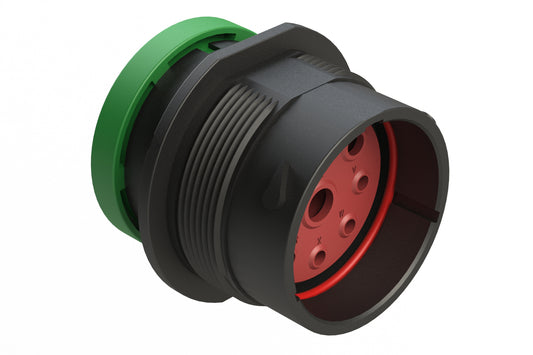 AHDP04-24-09PN-BRA 9 Position Receptacle, Pin, Shell Size 24, Normal Diameter Seal (Green Adapter), Backshell Ring Adapter. HDP24-24-9PN-L017