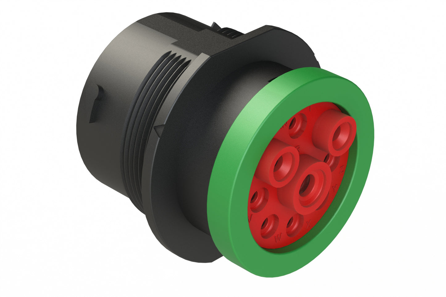AHDP04-24-09PN-BRA 9 Position Receptacle, Pin, Shell Size 24, Normal Diameter Seal (Green Adapter), Backshell Ring Adapter. HDP24-24-9PN-L017