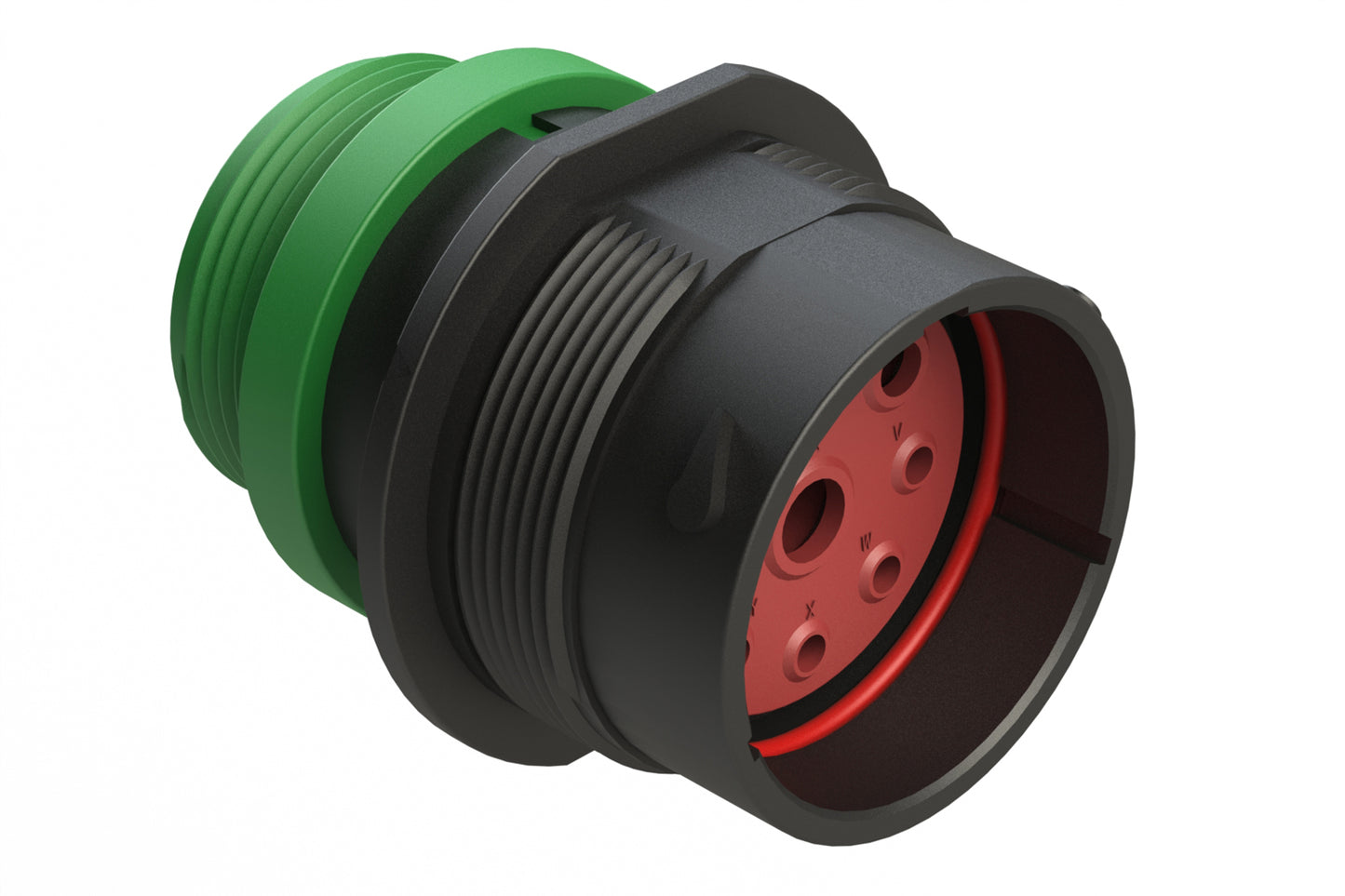 AHDP04-24-09PN-STA 9 Position Receptacle, Pin, Shell Size 24, Normal Diameter Seal (Green Adapter), Small Thread Adapter. HDP24-24-9PN-L015
