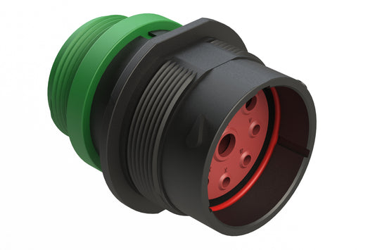 AHDP04-24-09PN-STA 9 Position Receptacle, Pin, Shell Size 24, Normal Diameter Seal (Green Adapter), Small Thread Adapter. HDP24-24-9PN-L015