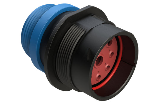 AHDP04-24-09PR-STA 9 Position Receptacle, Pin, Shell Size 24, Reduced Diameter Seal (Blue Adapter), Small Thread Adapter. HDP24-24-9PE-L015