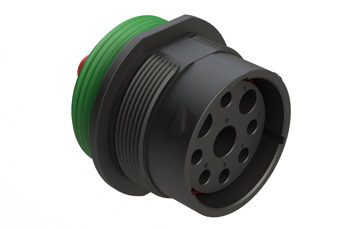 AHDP04-24-09SN-WTA 9 Position Receptacle, Socket, Shell Size 24, Normal Diameter Seal (Green Adapter), Wide Thread Adapter