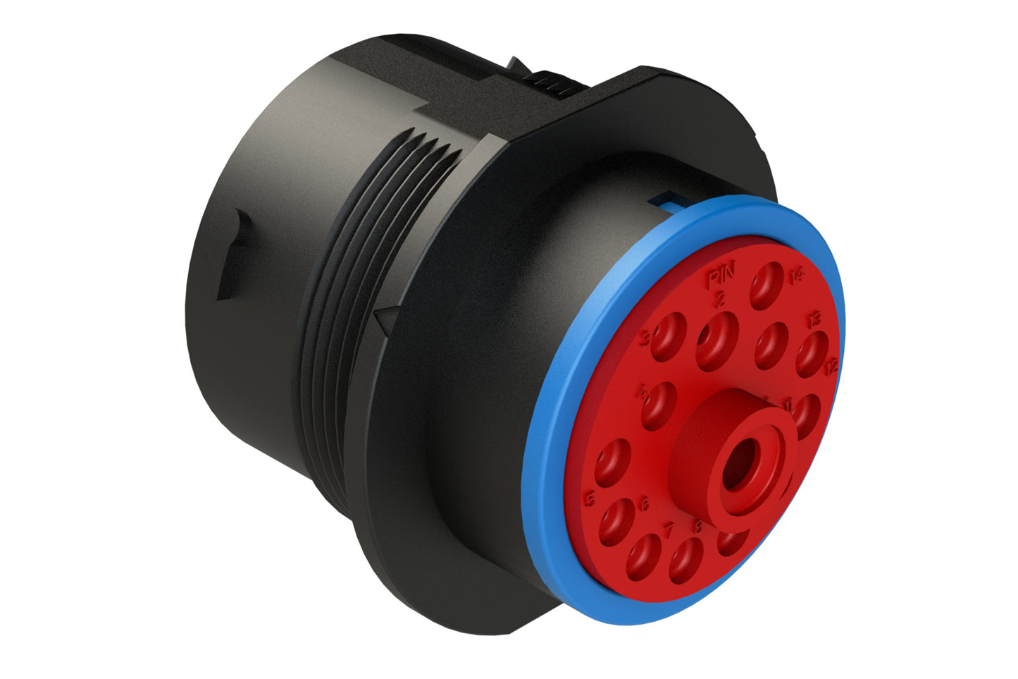 AHDP04-24-14PR-SRA 14 Position Receptacle, Pin, Shell Size 24, Reduced Diameter Seal (Blue Adapter), Smooth Ring Adapter. HDP24-24-14PE