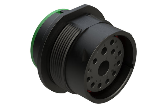 AHDP04-24-14SN-SRA 14 Position Receptacle, Socket, Shell Size 24, Normal Diameter Seal (Green Adapter), Smooth Ring Adapter. HDP24-24-14SN