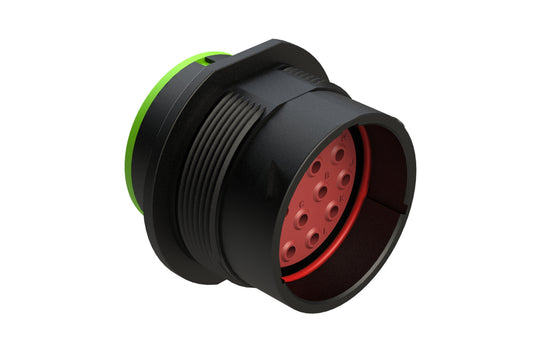 AHDP04-24-16PN-SRA 16 Position Receptacle, Pin, Shell Size 24, Normal Diameter Sea (Green Adapter)l, Smooth Ring Adapter, Dustcap Included. HDP24-24-16PN