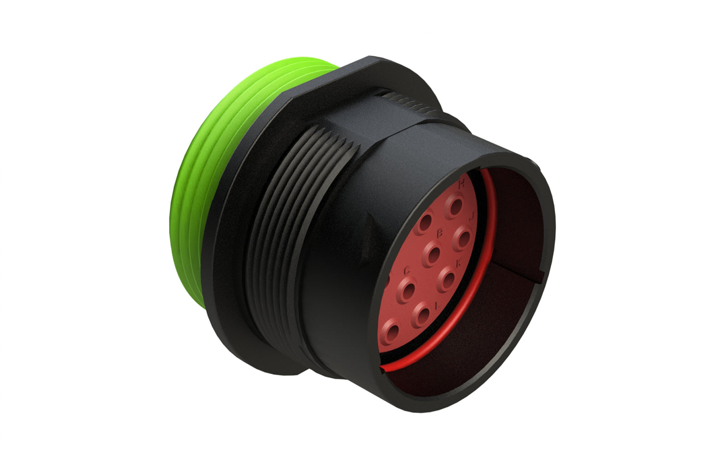 AHDP04-24-16PN-WTA 16 Position Plug, Pin, Shell Size 24, Normal Diameter Seal (Green Adapter), Wide Thread Adapter. HDP24-24-16PN-L024