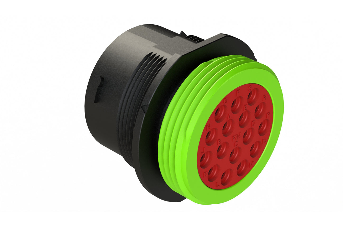 AHDP04-24-16PN-WTA 16 Position Plug, Pin, Shell Size 24, Normal Diameter Seal (Green Adapter), Wide Thread Adapter. HDP24-24-16PN-L024