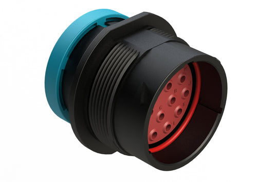 AHDP04-24-16PR-BRA 16 Position Receptacle, Pin, Shell Size 24, Reduced Diameter Seal (Blue Adapter), Backshell Ring Adapter. HDP24-24-16PE-L017