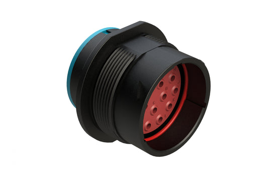 AHDP04-24-16PR-SRA 16 Position Receptacle, Pin, Shell Size 24, Reduced Diameter Seal (Blue Adapter), Smooth Ring Adapter, Dustcap Included. HDP24-24-16PE