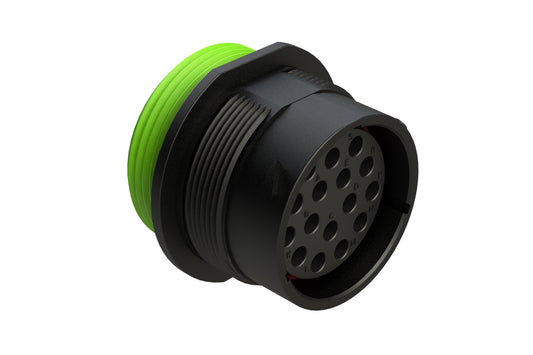 AHDP04-24-16SN-WTA 16 Position Receptacle, Socket, Shell Size 24, Normal Diameter Seal (Green Adapter), Wide Thread Adapter. HDP24-24-16SN-L024