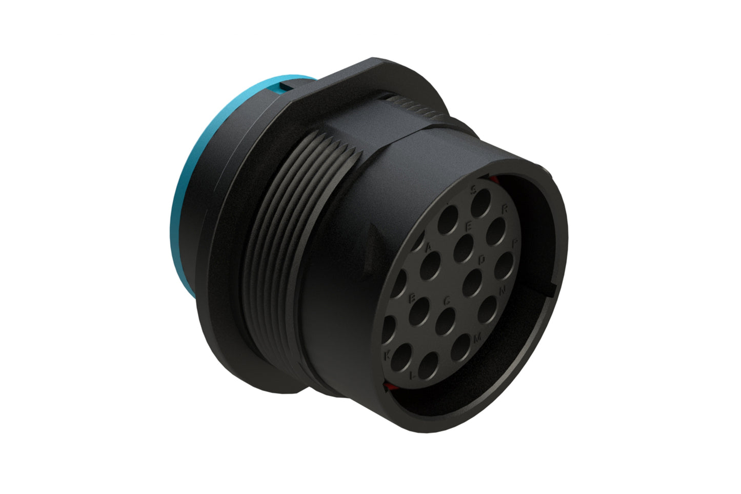 AHDP04-24-16SR-SRA 16 Position Receptacle, Socket, Shell Size 24, Reduced Diameter Seal (Blue Adapter), Smooth Ring Adapter, Dustcap Included. HDP24-24-16SE