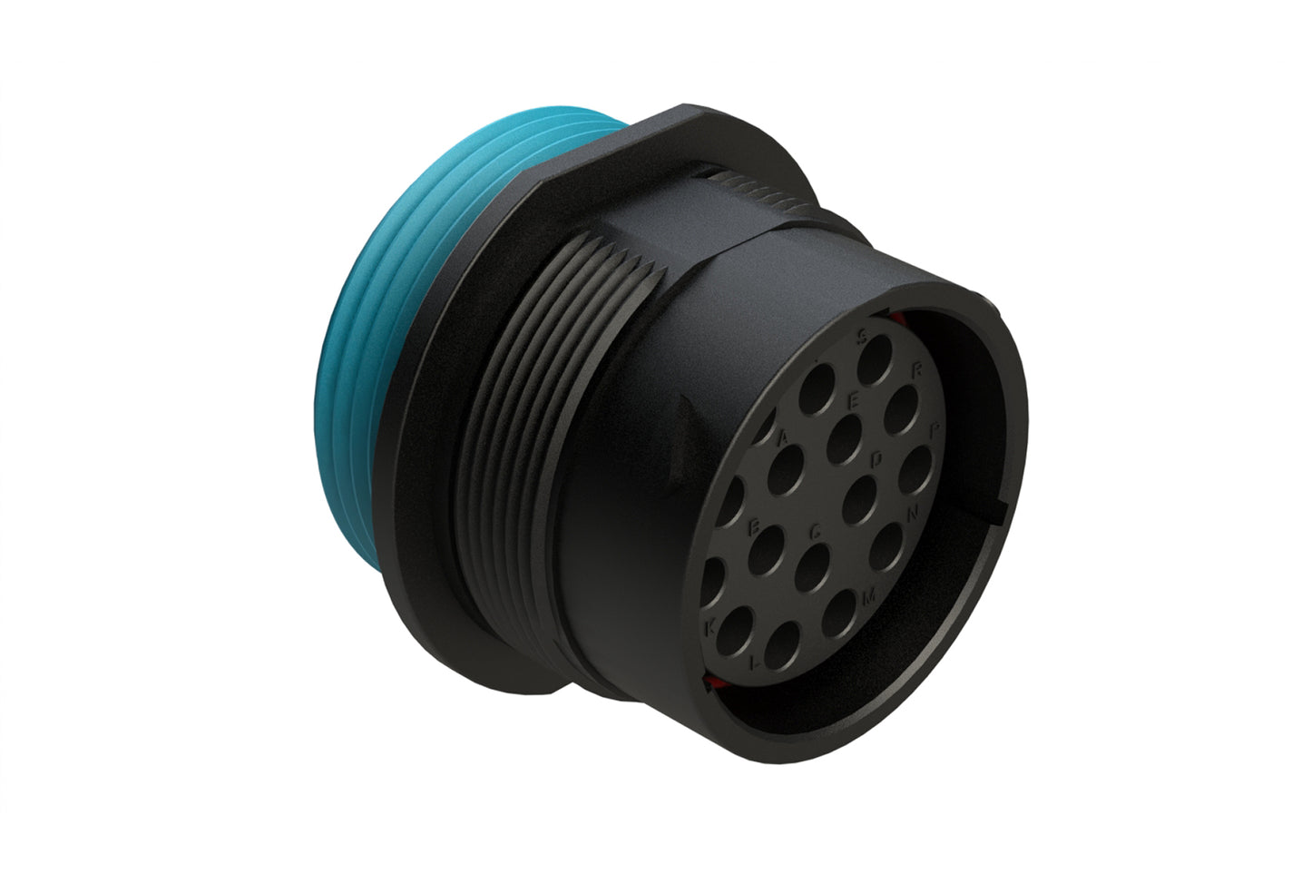 AHDP04-24-16SR-WTA 16 Position Receptacle, Socket, Shell Size 24, Reduced Diameter Sea (Blue Adapter)l, Wide Thread Adapter. HDP24-24-16SE-L024