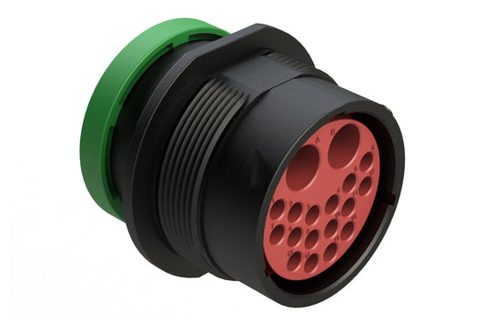 AHDP04-24-18PN-BRACL82 18 Position Receptacle, Pin, Shell Size 24, Normal Diameter Seal (Green Adapter), Backshell Ring Adapter