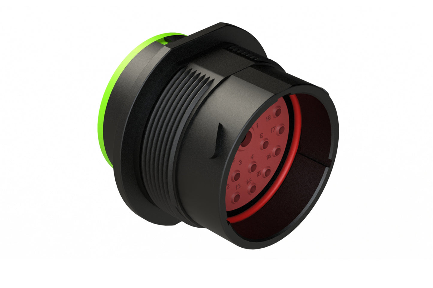 AHDP04-24-18PN-SRA 18 Position, Receptacle, Pin, Shell Size 24, Normal Diameter Seal (Green Adapter). HDP24-24-18PN