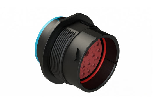 AHDP04-24-18PR-SRA 18 Position Receptacle, Pin, Shell Size 24, Reduced Diameter Seal (Blue Adapter), Dustcap Included. HDP24-24-18PE