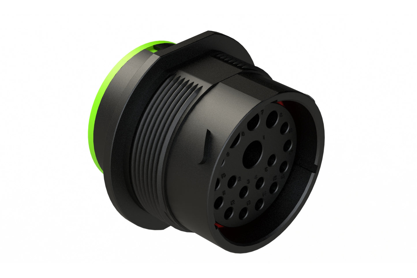 AHDP04-24-18SN-SRA 18 Position Receptacle, Socket, Shell Size 24, Normal Diameter Seal (Green Adapter). HDP24-24-18SN