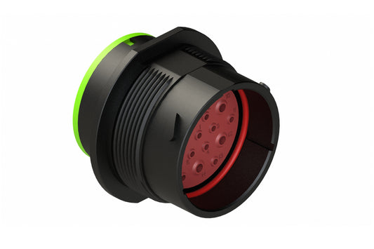 AHDP04-24-19PN-SRA 19 Position Receptacle, Pin, Shell Size 24, Normal Diameter Seal (Green Adapter), Smooth Ring Adapter. HDP24-24-19PN