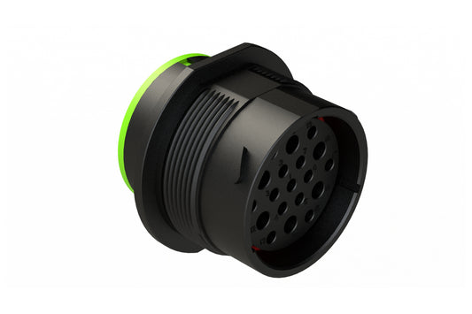 AHDP04-24-19SN-SRA 19 Position Receptacle, Socket, Shell Size 24, Normal Diameter Seal (Green Adapter), Smooth Ring Adapter. HDP24-24-19SN