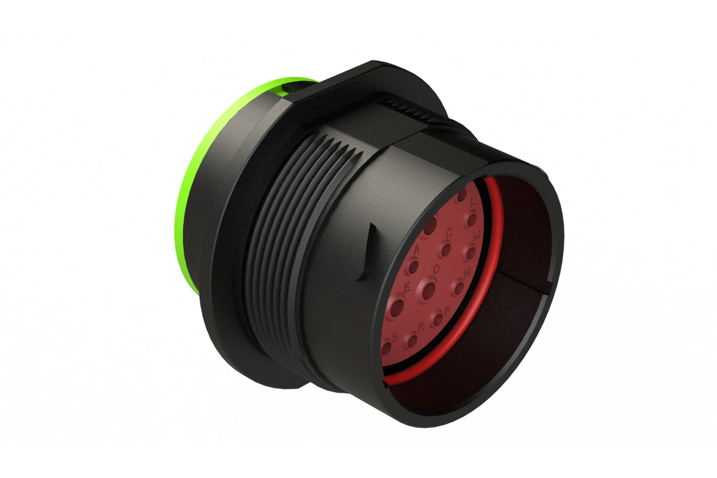 AHDP04-24-21PN-SRA 21 Position Receptacle, Pin, Shell Size 24, Normal Diameter Seal (Green Adapter), Smooth Ring Adapter. HDP24-24-21PN