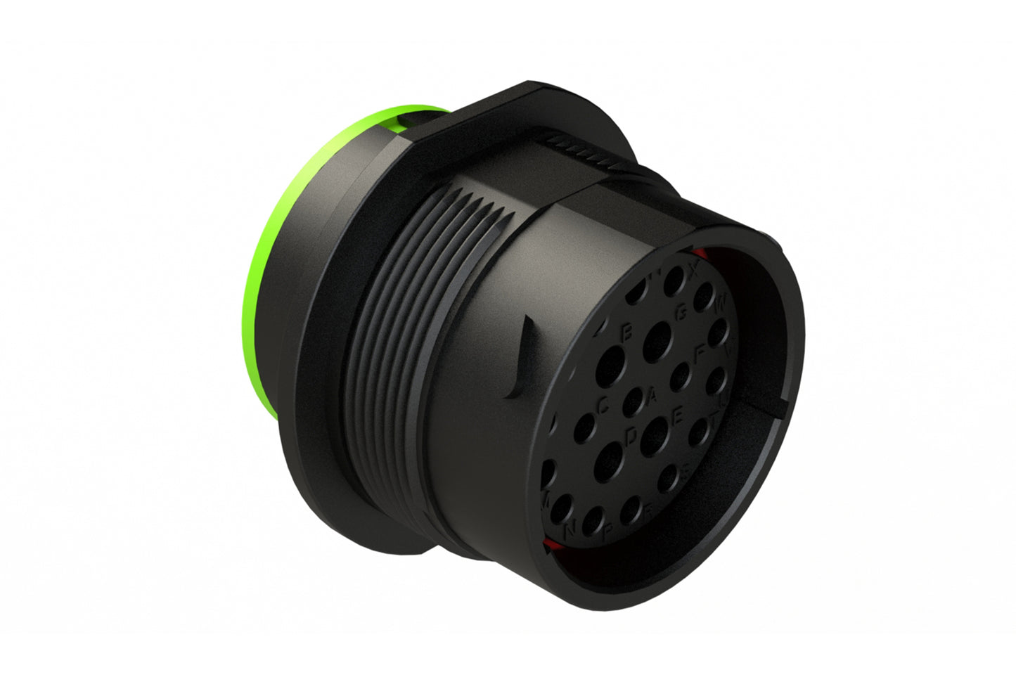 AHDP04-24-21SN-SRA 21 Position Receptacle, Socket, Shell Size 24, Normal Diameter Seal (Green Adapter), Smooth Ring Adapter. HDP24-24-21SN