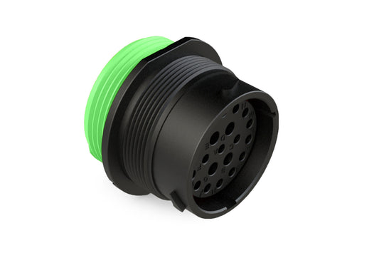 AHDP04-24-21SN-WTA 21 Position Receptacle, Socket, Shell Size 24, Normal Diameter Seal (Green Adapter), Wide Thread Adapter. HDP24-24-21SN-L024
