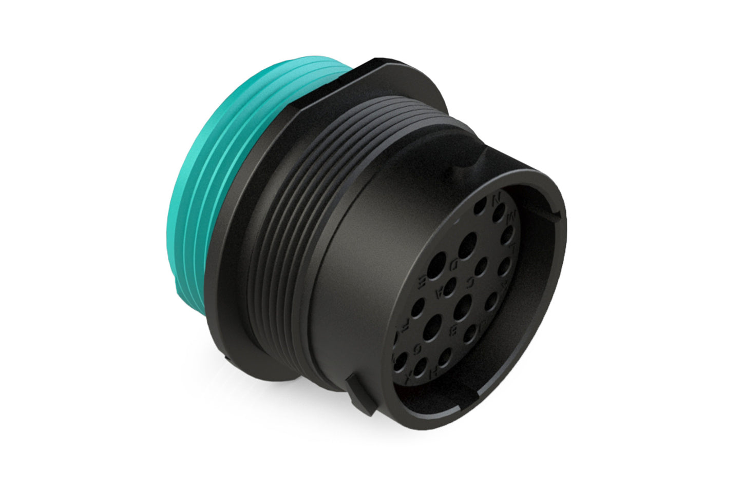 AHDP04-24-21SR-WTA 21 Position Receptacle, Socket, Shell Size 24, Reduced Diameter Seal (Blue Adapter), Wide Thread Adapter. HDP24-24-21SE-L024