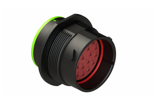 AHDP04-24-23PN-SRA 23 Position Receptacle, Pin, Shell Size 24, Normal Diameter Seal (Green Adapter), Smooth Ring Adapter, Dustcap Included. HDP24-24-23PN