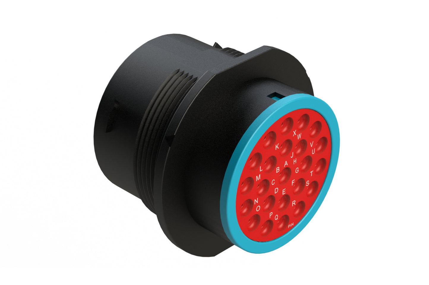 AHDP04-24-23PR-SRA 23 Positiom Receptacle, Pin, Shell Size 24, Reduced Diameter Seal (Blue Adapter), Smooth Ring Adapter. HDP24-24-23PE