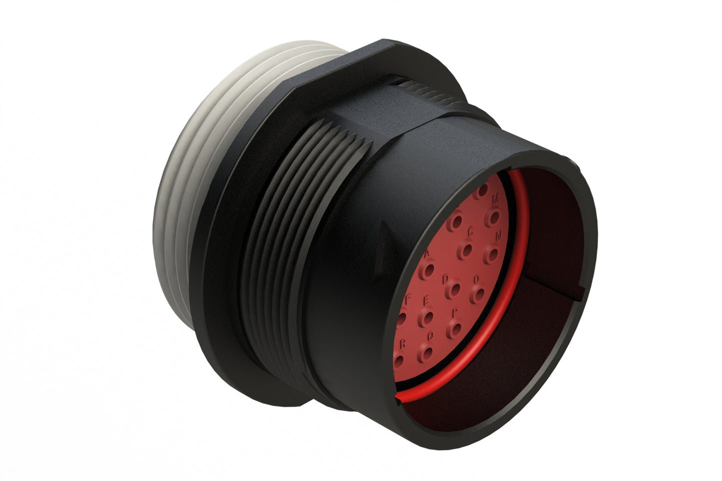 AHDP04-24-23PT-WTA 23 Position Receptacle, Pin, Shell Size 24, Plastic, Thin Diameter Seal (Grey Adapter), Wide Thread Adapter (WTA)