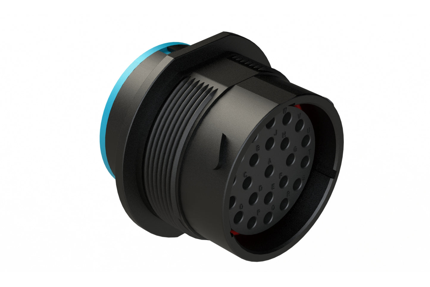 AHDP04-24-23SR-SRA 23 Position Receptacle, Socket, Shell Size 24, Reduced Diameter Seal (Blue Adapter), Smooth Ring Adapter. HDP24-24-23SE