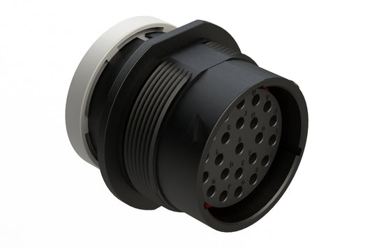 AHDP04-24-23ST-BRA 23 Position Receptacle, Socket, Shell Size 24, Plastic, Thin Diameter Seal (Grey Adapter), Backshell Ring Adapter (BRA). HDP24-24-23ST-L017