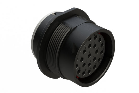 AHDP04-24-23ST-SRA 23 Position Receptacle, Socket, Shell Size 24, Plastic, Thin Diameter Seal (Grey Adapter), Smooth Ring Adapter (SRA). HDP24-24-23ST