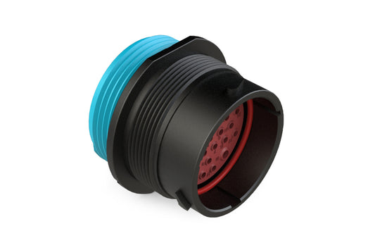 AHDP04-24-27PR-WTA 27 Position Receptacle, Pin, Shell Size 24, Reduced Diameter Seal (Blue Adapter), Wide Thread Adapter