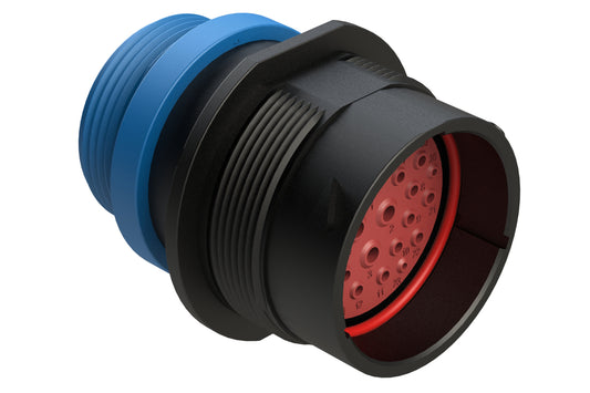 AHDP04-24-29PR-STA 29 Position Receptacle, Pin, Shell Size 24, Reduced Diameter Seal (Blue Adapter), Small Thread Adapter. HDP24-24-29PE-L015