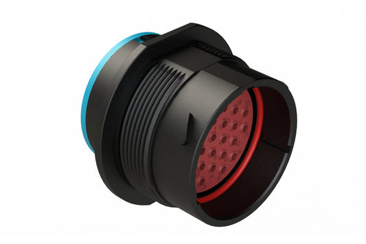 AHDP04-24-31PR-SRA 31 Position Receptacle, Pin, Shell Size 24, Reduced Diameter Seal (Blue Adapter), Smooth Ring Adapter, Dustcap Included. HDP24-24-31PE