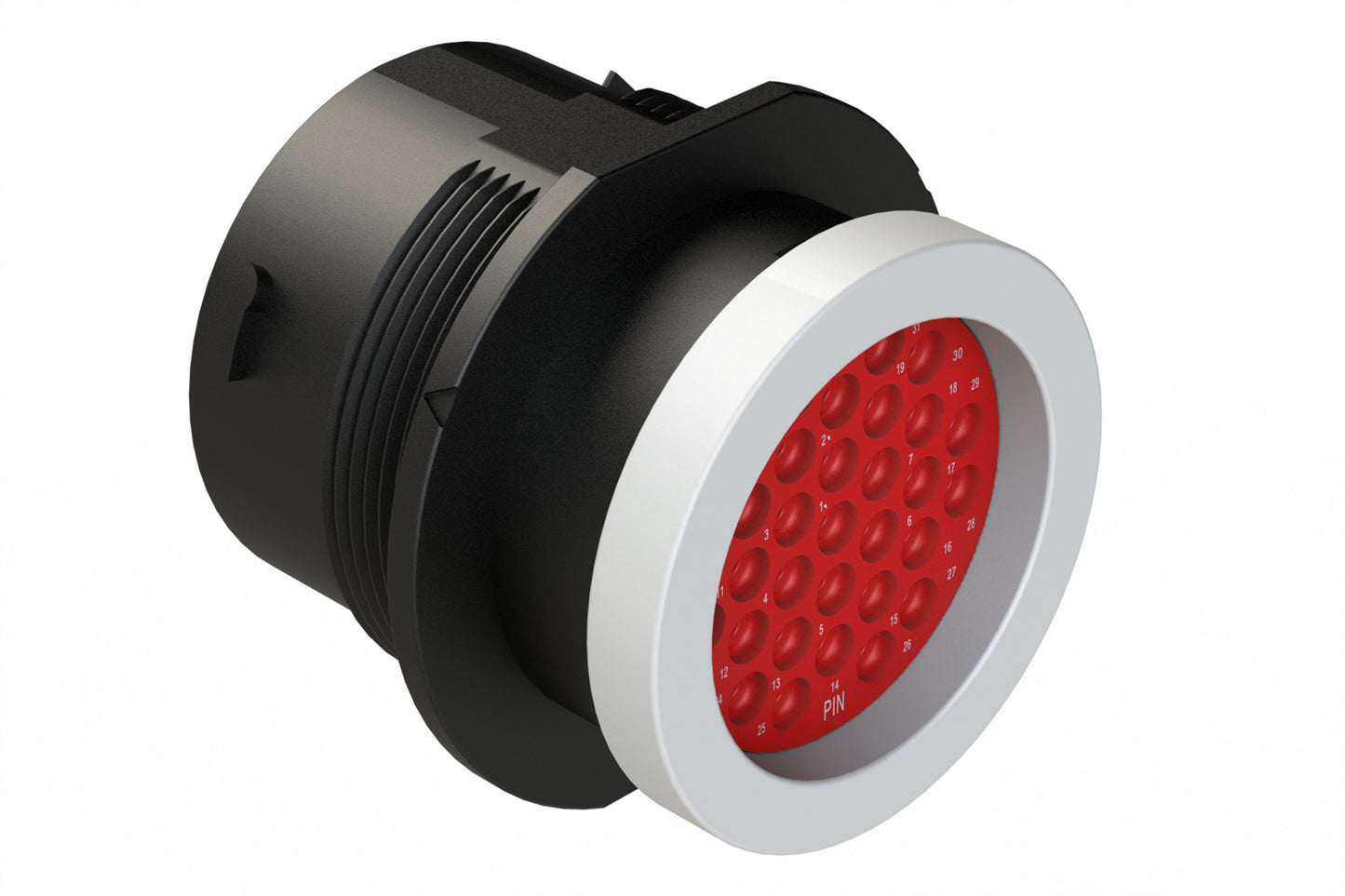 AHDP04-24-31PT-BRA 31 Position Receptacle, Pin, Shell Size 24, Thin Diameter Seal (Grey Adapter), Backshell Ring Adapter. HDP24-24-31PT-L017