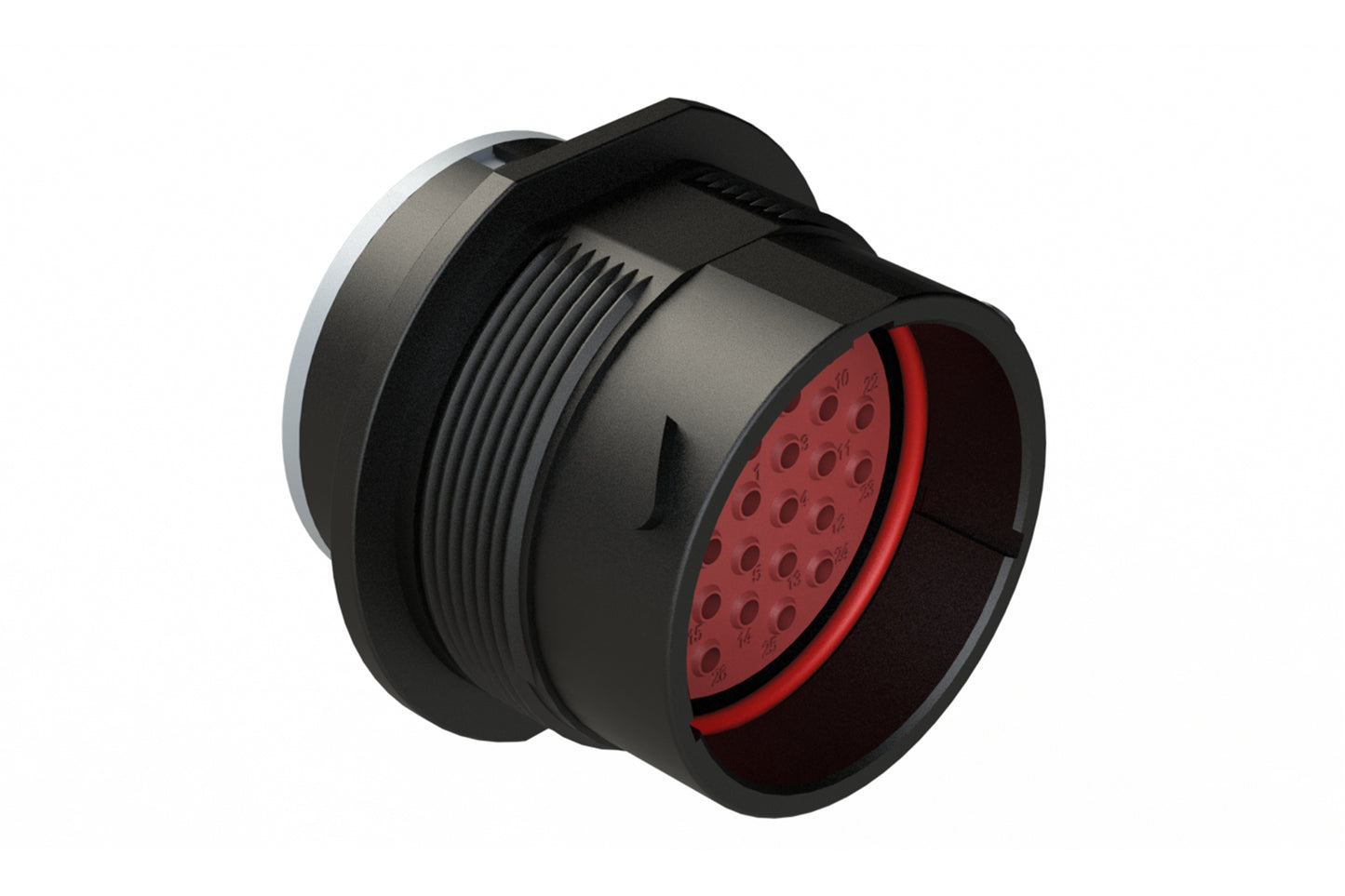 AHDP04-24-31PT-SRA 31 Position Receptacle, Pin, Shell Size 24,Thin Diameter Seal, Smooth Ring Adapter. HDP24-24-31PT