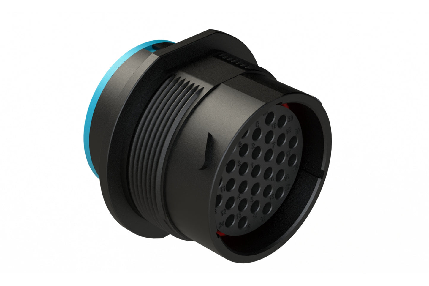 AHDP04-24-31SR-SRA 31 Position Receptacle, Socket, Shell Size 24, Reduced Diameter Seal (Blue Adapter), Smooth Ring Adapter, Dustcap Included. HDP24-24-31SE