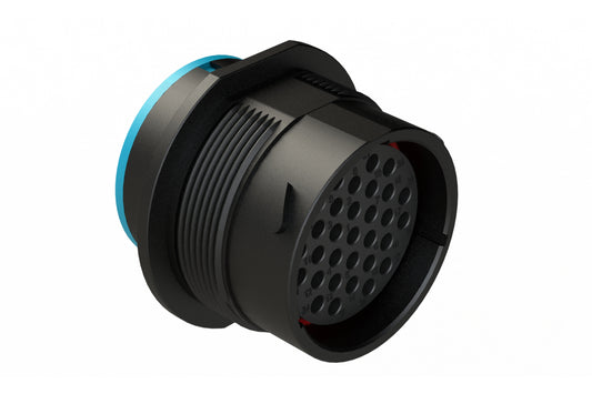 AHDP04-24-31SR-SRA 31 Position Receptacle, Socket, Shell Size 24, Reduced Diameter Seal (Blue Adapter), Smooth Ring Adapter, Dustcap Included. HDP24-24-31SE